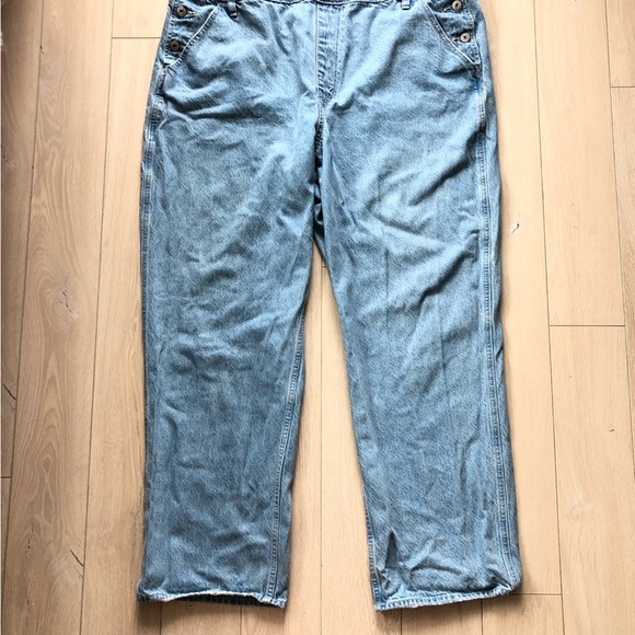 Abercrombie & Fitch Denim Overalls in Light Blue Size XL - Picture 9 of 12